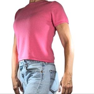 Parisian Signature Cashmere Sweater, Barbie beautiful pink color,EUC